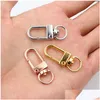 Clasps Hooks 10pcs/Lot Snap Snap Clasp Clasp Gold Sier Plated Diy Making Healsings for Keychain Neckalce Supplies Dro Ot9t8