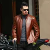 Men's Fur Automne 8xl 7xl Plus taille et manteaux de moto mince hiver