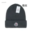 Beanie/Skull Caps Monkler Knit Hat Luxury Beanie Hat Winter Women Men's neutral all-purpose wool blend hat jjk