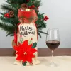 Nya Xmas -dekorationer Claus Wine Cover Faceless Evade Glue Doll Wines Bottle Decoration Christmas Nordic Land God Santa Hanging Ornament