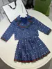 autumn Dress suits for Girls Size 110-160 CM 2pcs Colorful floral letters printed all over suit jacket and pleated skirt Sep25