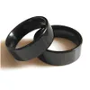 Band Rings 50st Black Comfort-Fit 8mm Ring Man Women Classic Simple Finger 316L rostfritt stål smycken storlekar sorte ny droppe delive dhajo