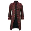 Gothic Sleeve Casual Gothic Jacket Button Steampunk Halloween Dress Jacket Men's Long Victorian Clot Jacket Tailcoat Vintage New