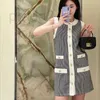 Urban Sexy Dresses Designer Autumn and Winter New High End Womens Clothing 23 Early Autumn New Line Dress Stripe Sling Dopamine Sweet Style LNU6