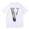 T-shirt da uomo del marchio di moda vlone da indossare per le coppie Condividi per essere partner unisex T-shirt stampata Trend VLONE Personalità casual da uomo e da donna Manica corta versatile