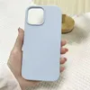 Funda de silicona oficial clásica para iPhone 15 Plus 14 13 12 11 Pro Max cubierta de silicona líquida Color caramelo Coque Capa para Apple iPhone funda protectora trasera de parachoques