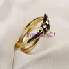 Brrand Designer Ring Ladies Rope Knot Luxury With Diamonds Fashion Rings for Women Classic Jewelry 18K Gold Plated Rose Wedding Wholesale