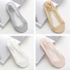 Women Socks Slipper Sock Cotton Slippers Toe Underwear Absorption Low Open Deodorant Tube Thin Boat Sandal Summer Sweat Invisible