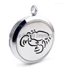 Pendanthalsband 316L Rostfritt stål 12 Leo Zodiac Necklace Essential Oils Diffuser Locket