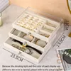 Jewelry Boxes 1pcs box Antioxidant portable multi layer large capacity earrings studs ring storage 230926