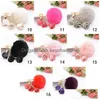 Key Rings Cute Pompom Car Keychain For Women Men Fur Ball Ring Holder Pendant Fashion Chain Charm Bag Jewelry Gift Drop Delivery Dhrs7