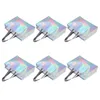 Gift Wrap 6 Pcs Foldable Shopping Bag Wedding Bags Non-woven Portable Storage Holders Fabric Wrapping Bridesmaid Grocery Holographic
