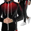 Herren-Trainingsanzüge, hautberührender Mantel, Hosen-Set, Damen-Sportbekleidung mit Kapuze, Strickjacke, elastische Taille, Jogginghose mit Wabenmuster, für Aktive