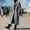 Men's Wool Men Trench Coat Long Jacket Outwear Formal Office Work Casual Peacoat