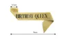 Birthday Queen Girl Glitter Sash Sparkly Foil Silver Gold For Sweet 16th 18th 21st 25th 30th 40th 50th Bday Party Decorations