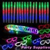 Andra evenemangsfestartiklar LED -skumpinnar LED -lätta leksaker Party gynnar Glöd i Dark Party Supplies Neon Solglasögon LED -armband Bröllopsdekoration 230926
