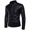 Pelliccia da uomo Cappotti in pelle da uomo di buona qualità Slim Fit Cerniera diagonale Casual PU Giacche Moto Biker Learher e 5XL