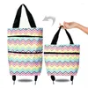 Storage Bags Portable Shopping Cart Bag Foldable Package Home Grocery Carry-on Express Small Pull With Wheels Lightweight Trailer