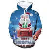 Herren-Kapuzenpullover, Weihnachts-Hoodie, Bekleidung, 3D-Druck, Schneemann-Muster und Sweatshirts, lässige Mode, lockere Übergröße, Größe 5XL