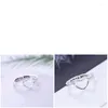 Cluster Rings Ajouré Amour Ami Couple Droit