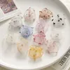 Hair Clips Wholesale 10pcs 30mm Color Dot Pattern Gauze Petals Handmade Flower Shape Floral Diy Jewelry Beads Earrings Costume Accessories