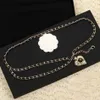 2023 Luxury quality charm pendant necklace waist belt black genuine leather have box stamp PS7565A200c