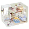 Accessoires pour maison de poupée Kit de maison de poupée bricolage Maison de poupée miniature Meubles Mini maison Jouet pour enfants Cadeau Maison de poupée bricolage Jouets en bois pour filles 230925