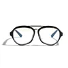 Óculos de sol redondos óculos sem lentes de prescrição metal retro luz azul moda grande quadro transparente na moda decorativa preto