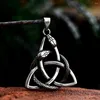 Pendentif Colliers Vintage Vikings Ouroboros pour hommes en acier inoxydable nordique celtique noeuds collier mode amulette charme bijoux en gros