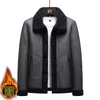 Mannen Bont Mode Winter Dikke Warme Fleece Pu Leren Jas Mannen Motorfiets Windjack Jas Plus Size 6XL 7XL 8XL 2023