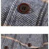 Coat Arrival Teen Boys Spring Autumn Hooded Wool Blends 2023 Fashion Plaid SingleBreasted Clothes Children's Outdoor Jacket 230926