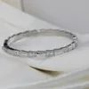 Luxury Charm Women Jewelry Silver Bangle Classic Serpentine Style Inlaid med Diamond Design italiensk märke Fashion Simplicity Designer Gorgeous Lady Bracele