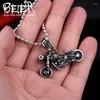 Pendant Necklaces Beier Store 316L Stainless Steel Punk Necklace Skull Motorcycle Man Fashion Jewelry LLBP8-131P