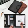 Другие офисные школьные принадлежности A4 Business Padfolio Папка для файлов Портфель из искусственной кожи Портфель с калькулятором Ноутбуки Держатель для карт Органайзер для документов 230926