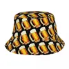 Berets Summer Bier Pattern Bucket Hat For Unisex Beer Beach Foldable Bob Fishing Fisherman Hats Girls Boys Fedoras Cap