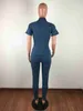 Dames Jumpsuits Rompertjes Jeans Stretch Jumpsuit Sexy Dames Kraagvorm Skinny Blauw Denim Casual Overalls Rompertjes L230926