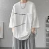 T-shirts Mannen Oversized Ijs Zijde Chic Patchwork Zak 2023 Zomer Hoge Kwaliteit Heren Half Mouw Harajuku T-shirt Mannelijke Dagelijkse Tees