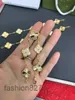 Luxury Designer Link Chain Bracelet Four-leaf Cleef Clover Womens Fashion 18k Gold Bracelets Jewelry U6 16xw9 11