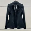 Frauen Anzüge Blazer 2023 Herbst In Koreanische Mode Slim Fit Anzug Mantel 3D Cut Ausgehöhlte Jacke Lange Ärmeln Top