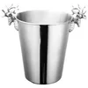 Ice Bucket Stainless Steel Wine Cooler Chiller Bottle Champagne Beer Cold Water Machine Bucke Buckets And Coolers213E