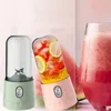 1 mini frullatore portatile per frutta da 350 ml - Spremiagrumi elettrico per succhi freschi, frullati e frullati - Frullatore da viaggio con quattro lame - Perfetto per l'alimentazione in movimento (Rosa/Verde)