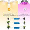 자란 조명 팬 스타일 LED 자란 램프 접이식 햇볕에 썬 전체 스펙트럼 식물 성장 램프 온실 정원 실내 실내 yq230926을위한 실내 수경 식물