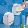 Porte-savons Salle de bain porte-savon rabattable sans poinçon mural boîte de vidange de savon ménage toilette bébé porte-savon créativité support de rangement 230926