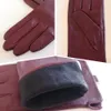 Five Fingers Gloves GOURS Winter Real Leather Glove Black Genuine Goatskin Fashion Fleece Lining Warm Soft Driving Arrival GSL028 230925