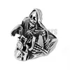 Grim Reaper crâne tour moto anneau en acier inoxydable bijoux Vintage crâne moteur motard hommes anneau SWR0446 B260C