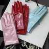 Cinq doigts gants femmes élégantes véritable peau d'agneau véritable cuir de mouton automne et hiver plus velours tendance femme gant court 27 couleurs 230925