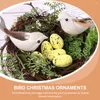パーティーデコレーションバードネストセット装飾品クリスマスツリー卵偽の鳥の卵の装飾