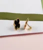 Four-leaf clover earrings women's new trendy temperament small earrings