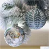 Christmas Decorations Valery Madelyn 16Pcs 8Cm Ball Ornament Red White Tree Hanging Bauble Pendant For Home Year 211109 Drop Deliver Otch3