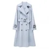 Damen Wollmischungen UNIZERA Autumn Wear Europäischer und amerikanischer Stil Gürtel Loose Fit Trenchcoat 0518059 230925